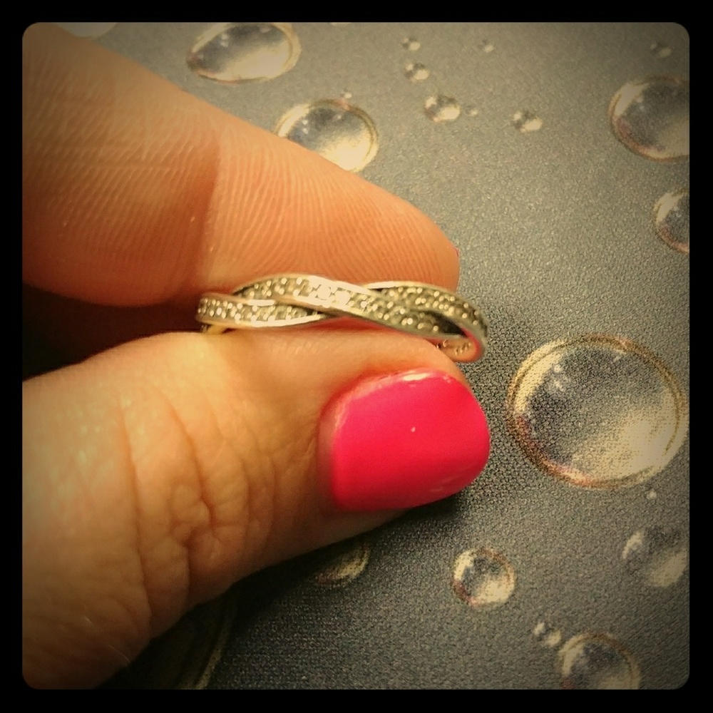 Pandora infinity ring, silver sz 9